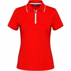 Slazenger Golf Polo Shirt Women's‎ Sz M Red #90B